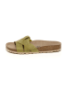 billowy Leren slippers groen