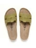 billowy Leren slippers groen