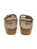 billowy Leren slippers beige