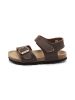 billowy Leren sandalen bruin