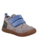 Richter Shoes Leren barefootschoenen "Samy" grijs/lichtblauw