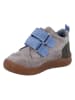 Richter Shoes Leren barefootschoenen "Samy" grijs/lichtblauw