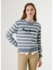 Pepe Jeans Pullover "Caprice" in Blaugrau/ Creme