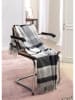 biederlack Plaid ''Harmony'' in Grau/ Weiß - (L)170 x (B)130 cm