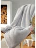 biederlack Wohndecke ''Teddy'' in Hellgrau - (L)200 x (B)150 cm
