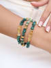 Pierres de Jade Vergold. Armkette mit Schmuckelementen