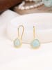 Pierres de Jade Pozłacane kolczyki z amazonitami