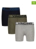 Vingino 3-delige set: boxershorts donkerblauw/kaki/grijs