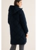 Cecil Doorgestikte mantel donkerblauw