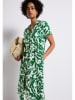 Street One Linnen jurk groen/wit