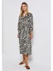 Street One Sukienka w kolorze czarno-biało-zielonym
