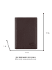Camel Active Leder-Kartenetui "Atlanta" in Dunkelbraun - (B)9,5 x (H)13 x (T)2,5 cm