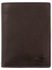 Camel Active Leren portemonnee "Thai" donkerbruin - (B)9,5 x (H)12,5 x (D)2 cm