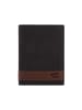 Camel Active Leder-Geldbörse "Taipeh" in Schwarz - (B)9,5 x (H)12,5 x (T)2 cm