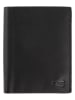 Camel Active Leder-Geldbörse "Niagara" in Schwarz - (B)10 x (H)12,5 x (T)2 cm