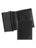 Camel Active Leder-Geldbörse "Niagara" in Schwarz - (B)10 x (H)12,5 x (T)2 cm