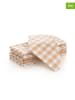 GAMUSI 6er-Set: Servietten "Vichy" in Beige