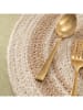 GAMUSI 2-delige set: placemats "Isaira" beige