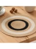 GAMUSI 2-delige set: placemats "Elara" beige/zwart/crème