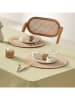 GAMUSI 2-delige set: placemats "Rayana" beige