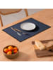 GAMUSI 4-delige set: placemats "Sabler" donkerblauw