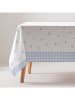 GAMUSI Tischdecke "Nale" in Hellblau/ Weiß