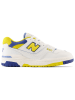 New Balance Leder-Sneakers "550" in Weiß/ Gelb