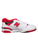 New Balance Leder-Sneakers "550" in Weiß/ Rot