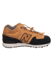 New Balance Leder-Sneakers "574" in Hellbraun/ Schwarz