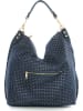 Anna Morellini Leren shopper "Caroline" donkerblauw - (B)42 x (H)38 x (D)17 cm