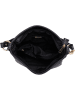 Anna Morellini Leder-Schultertasche "Dania" in Schwarz - (B)29 x (H)24 x (T)8 cm