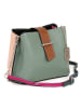Anna Morellini Skórzana torebka "Ciosa" w kolorze zielono-beżowym - 22 x 17 x 10 cm
