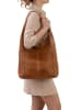 Anna Morellini Leder-Schultertasche "Palladia" in Hellbraun - (B)38 x (H)30 x (T)2 cm