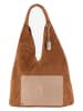 Anna Morellini Skórzany shopper bag "Eleonora" w kolorze karmelowym - 40 x 31 x 2 cm