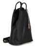 Anna Morellini Leren rugzak "Renata" zwart - (B)24,5 x (H)30 x (D)7 cm
