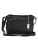 Anna Morellini Leder-Umhängetasche in Schwarz - (B)29 x (H)23 x (T)12 cm