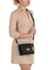 Anna Morellini Leren schoudertas "Matalia" zwart - (B)22 x (H)17 x (D)9 cm