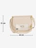 Anna Morellini Leren schoudertas "Iseppa" beige - (B)24 x (H)21 x (D)9 cm