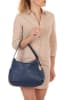 Anna Morellini Leren schoudertas "Armina" blauw - (B)35 x (H)31 x (D)7 cm