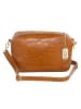 Anna Morellini Leren schoudertas "Donatella" camel - (B)25 x (H)16 x (D)9 cm