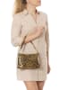 Anna Morellini Leren handtas "Delfina" beige/zwart - (B)25 x (H)16 x (D)4 cm