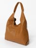 Anna Morellini Leren schoudertas "Nicolina" lichtbruin - (B)41 x (H)42 x (D)11 cm