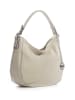 Mia Tomazzi Leder-Schultertasche "Molise" in Beige - (B)30 x (H)20 x (T)8 cm