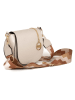 Mia Tomazzi Leren schoudertas "Barletta" beige - (B)19 x (H)16 x (D)7 cm