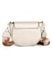 Mia Tomazzi Skórzana torebka "Barletta" w kolorze beżowym - 19 x 17 x 6 cm