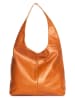Lucca Baldi Leren schoudertas "Barga" cognackleurig lichtbruin