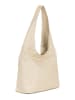 Lucca Baldi Leren schoudertas "Barga" beige - (B)33 x (H)32 x (D)16 cm