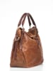 Lucca Baldi Leder-Henkeltasche "Cortona" in Braun - (B)40 x (H)36 x (T)16 cm