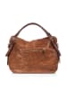 Lucca Baldi Leren handtas "Cortona" bruin - (B)40 x (H)36 x (D)16 cm