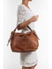 Lucca Baldi Leder-Henkeltasche "Cortona" in Braun - (B)40 x (H)36 x (T)16 cm